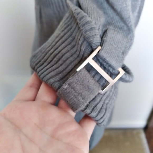 Take Out Gray Short Sleeve Mini Sweater Dress - Picture 3 of 8